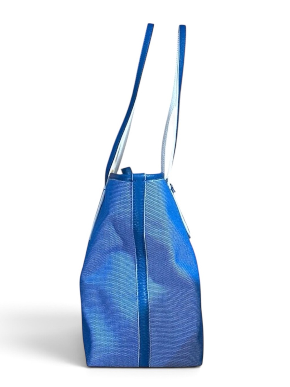COACH Blue Canvas Taxi Tote Horse and Carriage Shoulder Bag - Picture 10 of 16